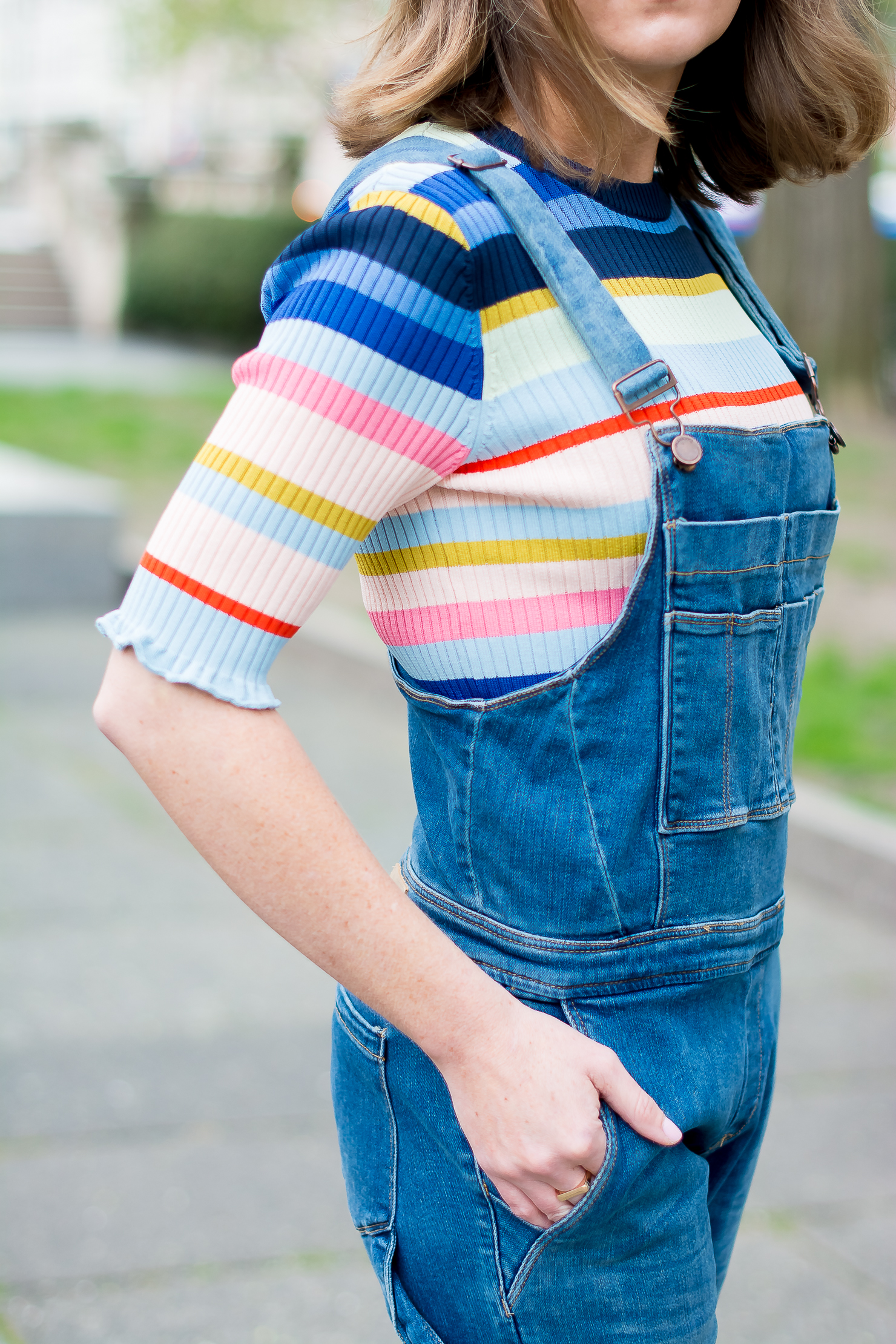 zara knit striped top