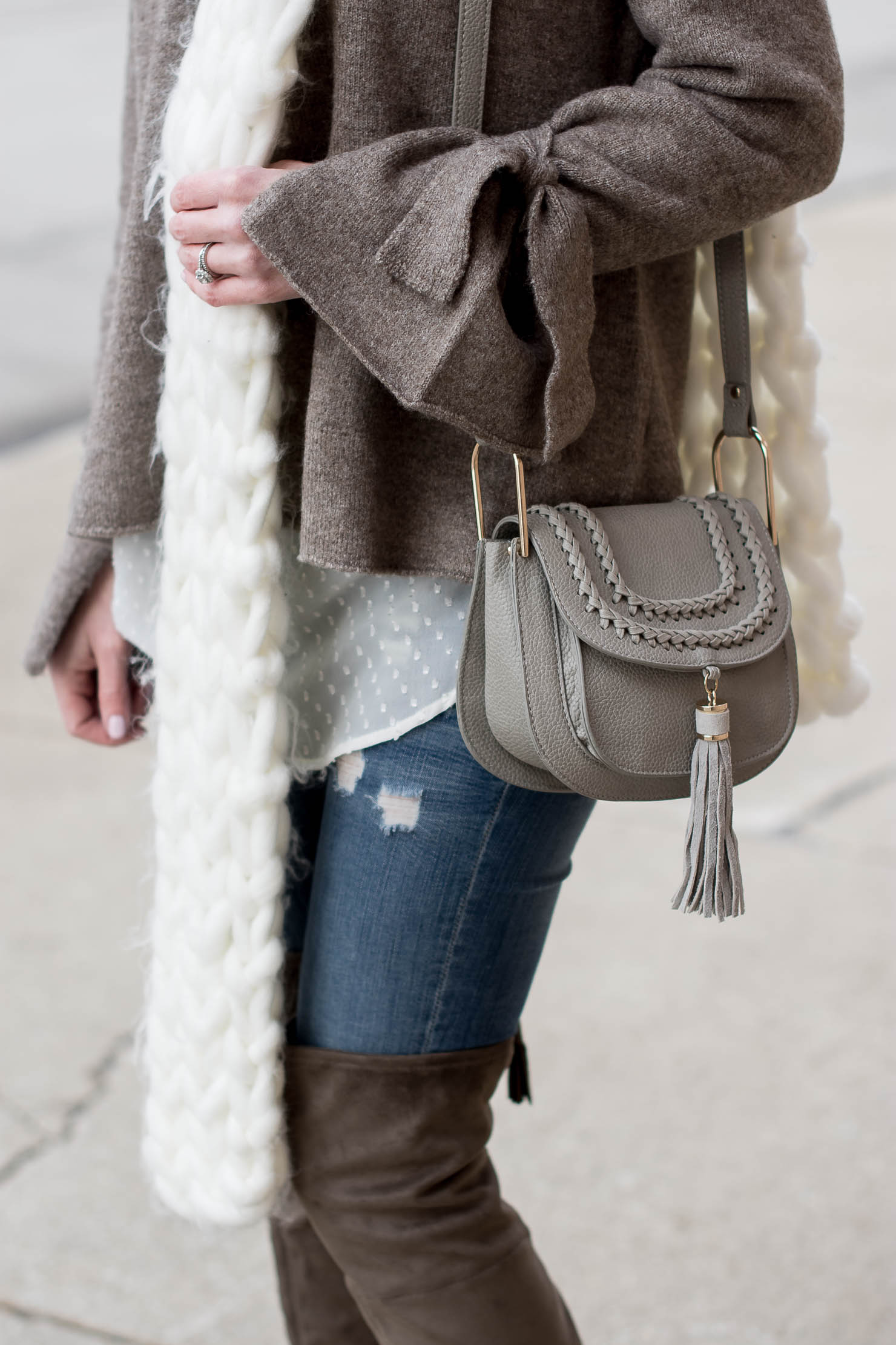 loving-the-tie-cuff-sweater-trend-bell-sleeve-sweater-zara-tie-cuff-sweater-neutral-layers-marc-fisher-alinda-boots-free-people-chunky-scarf
