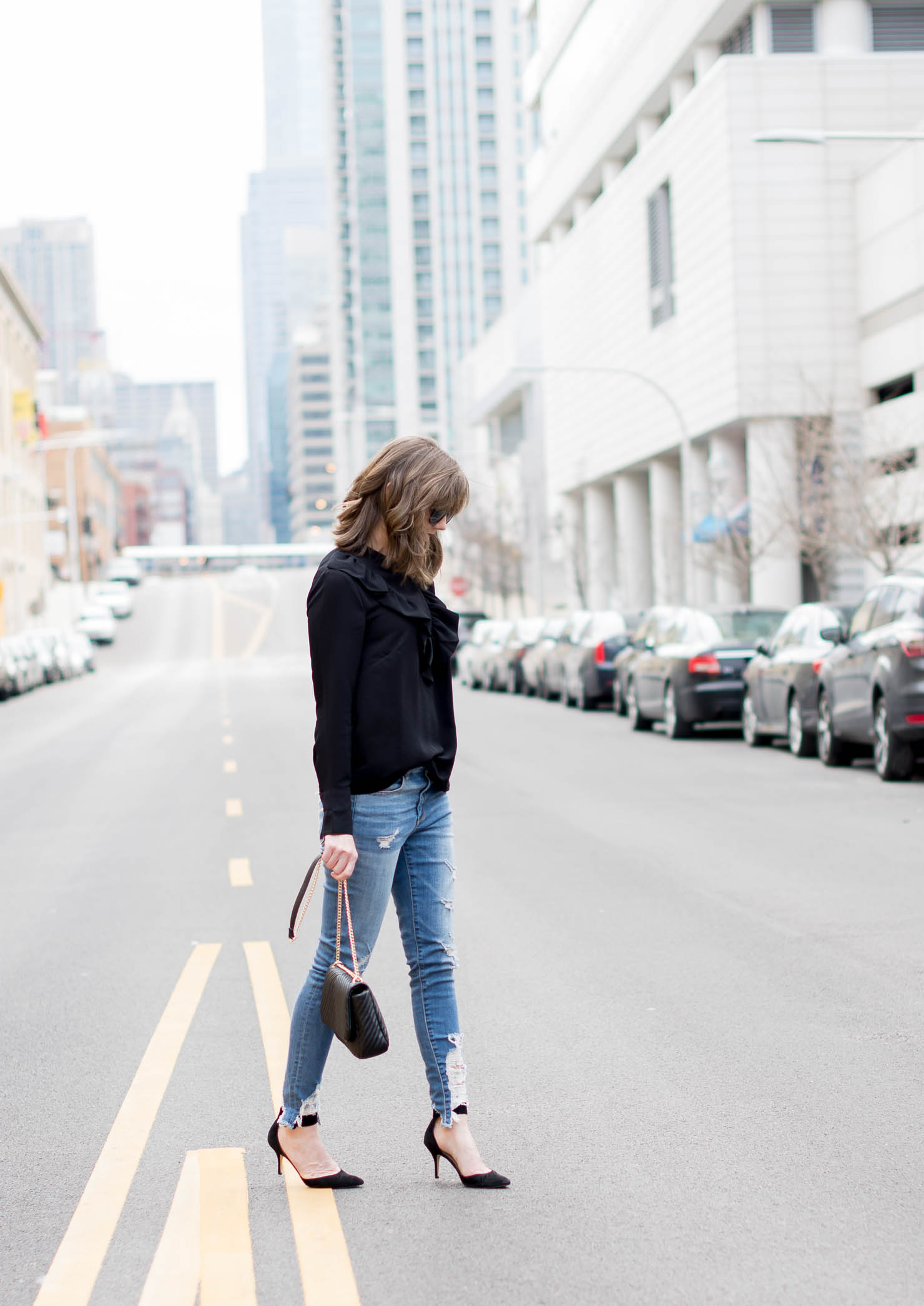 Dressy ruffle blouses on sale