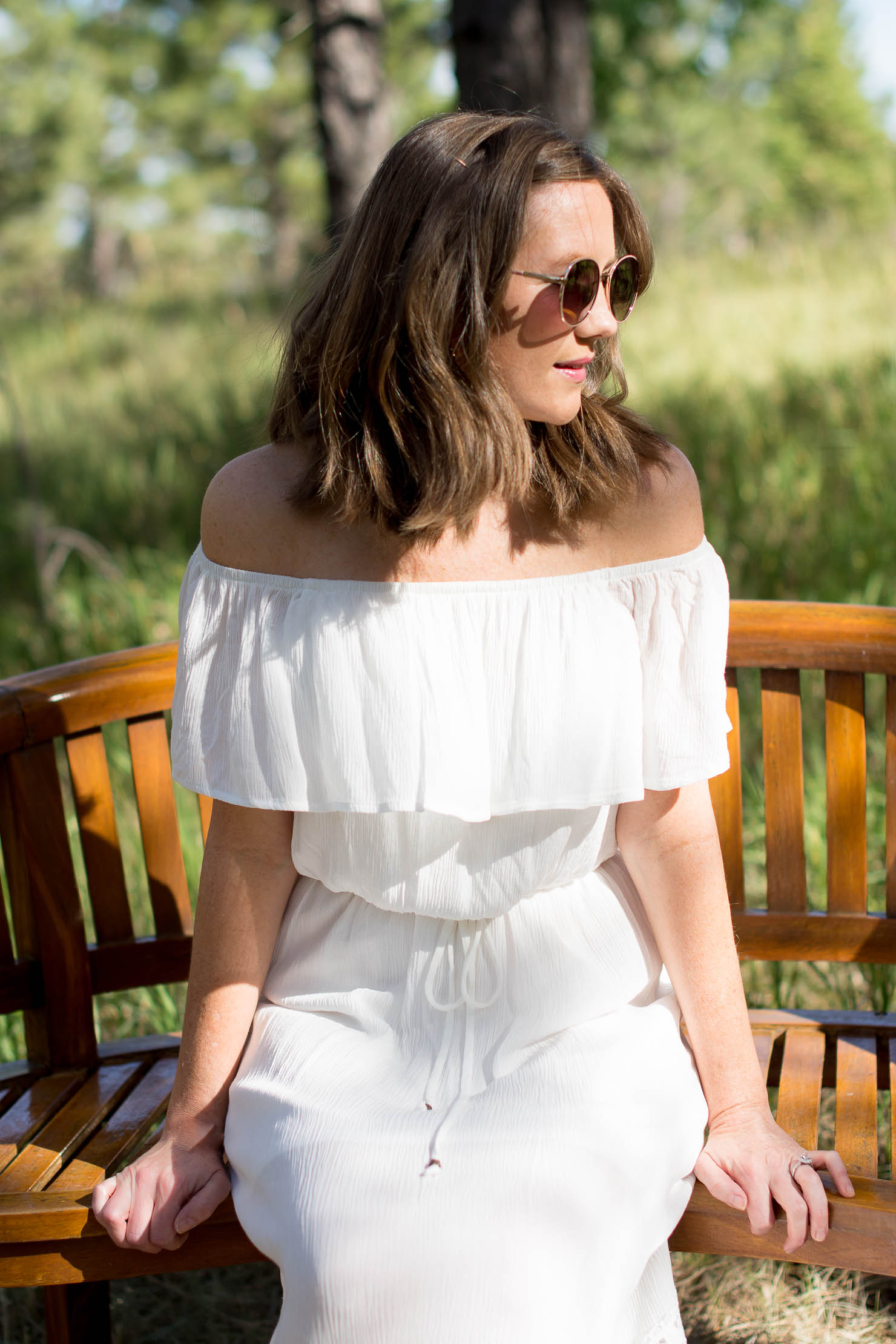 endless summer, 10 things you didn't know about me, off she shoulder white maxi dress, black hills