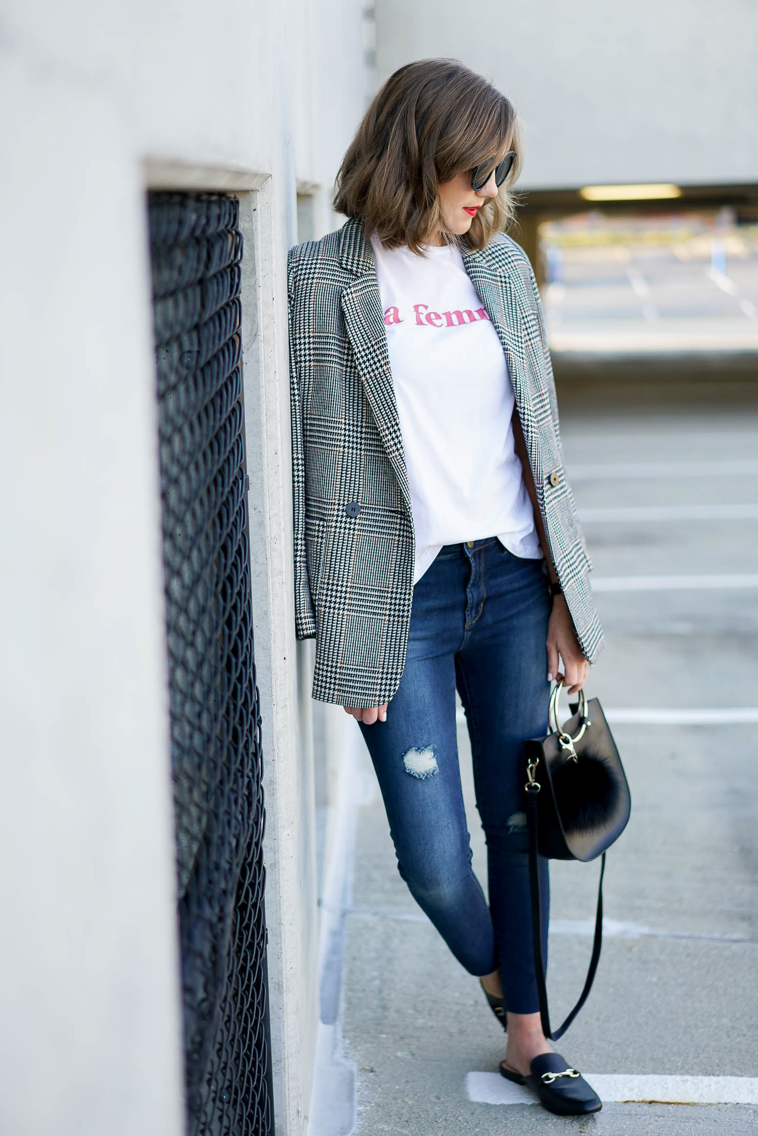 Borrowed from the Boys How to Style the Plaid Blazer Wishes