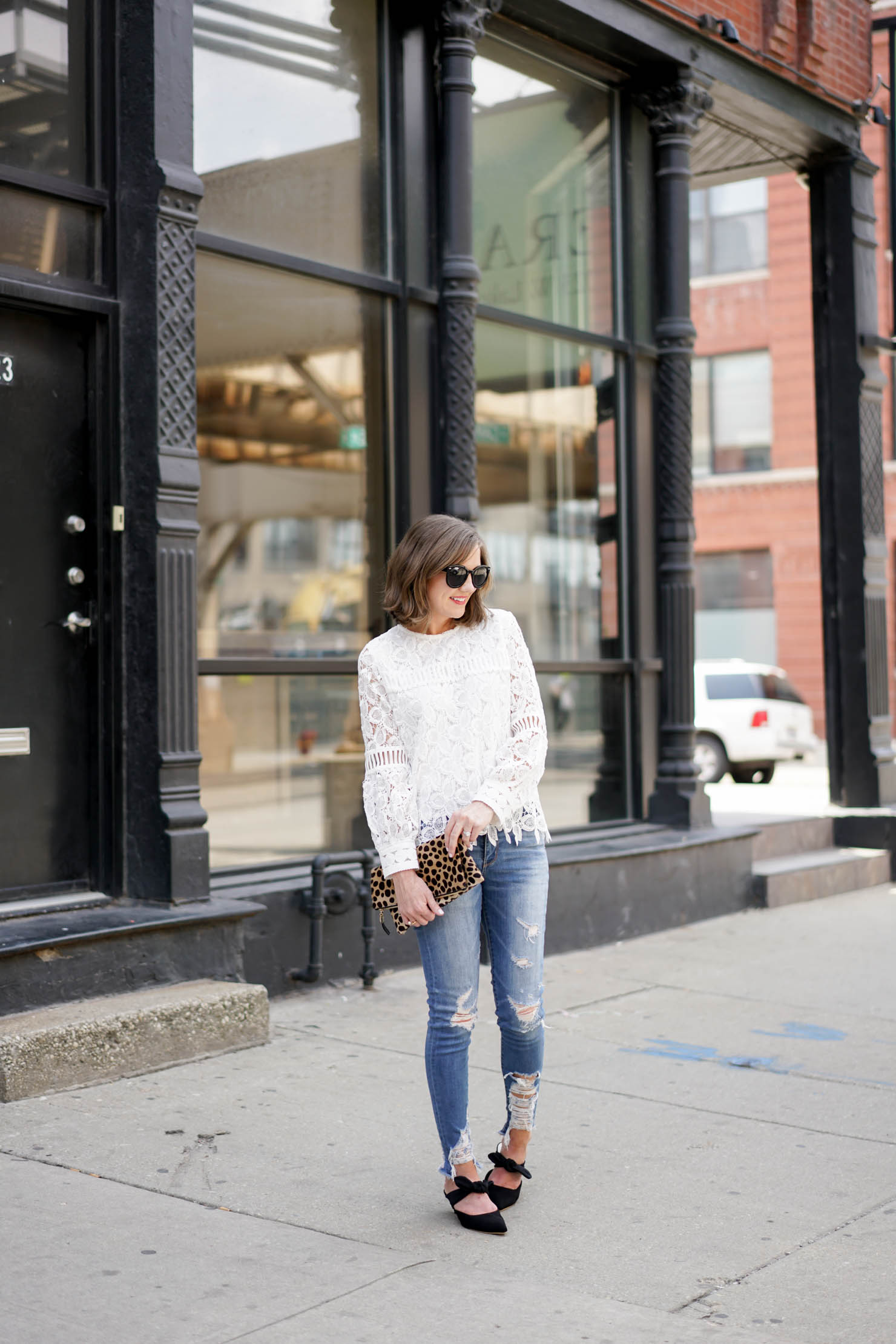 How to Dress Down a Lace Top + The Row Coco Mules for Less - Wishes & Reality