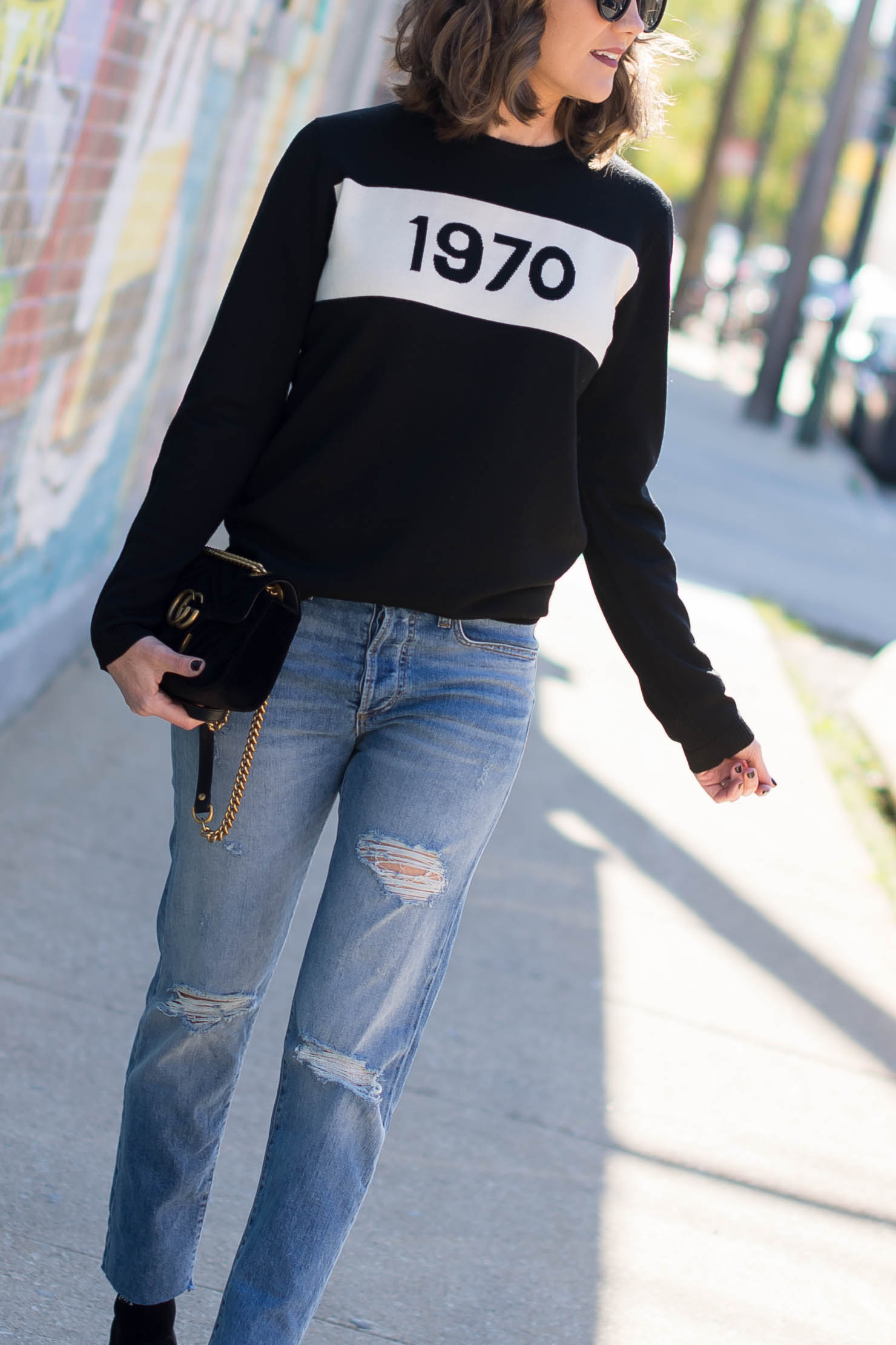 bella freud 1970 sweater my birthday, being an older fashion blogger, high low style, when to invest in clothes
