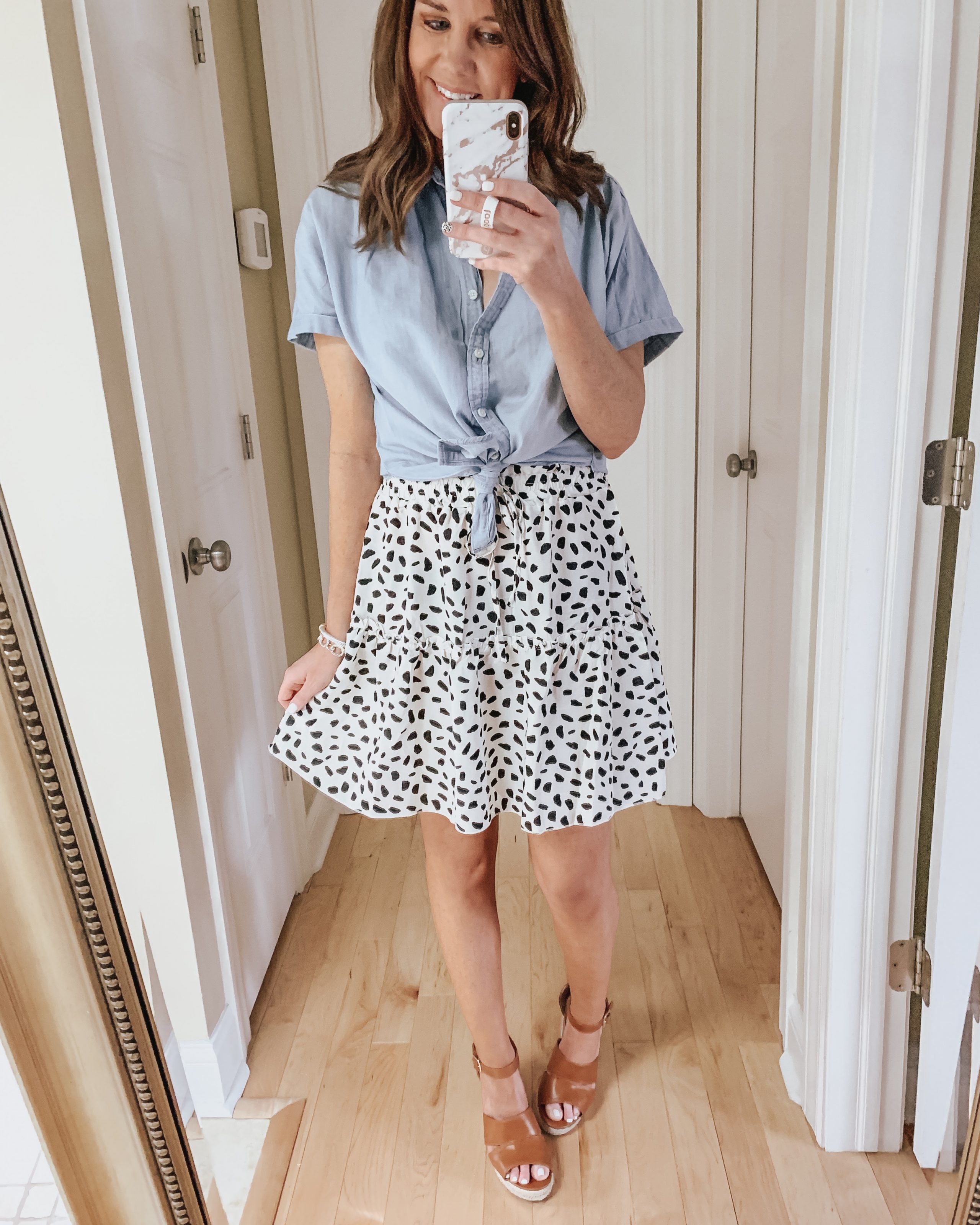 Amazon tiered mini skirt