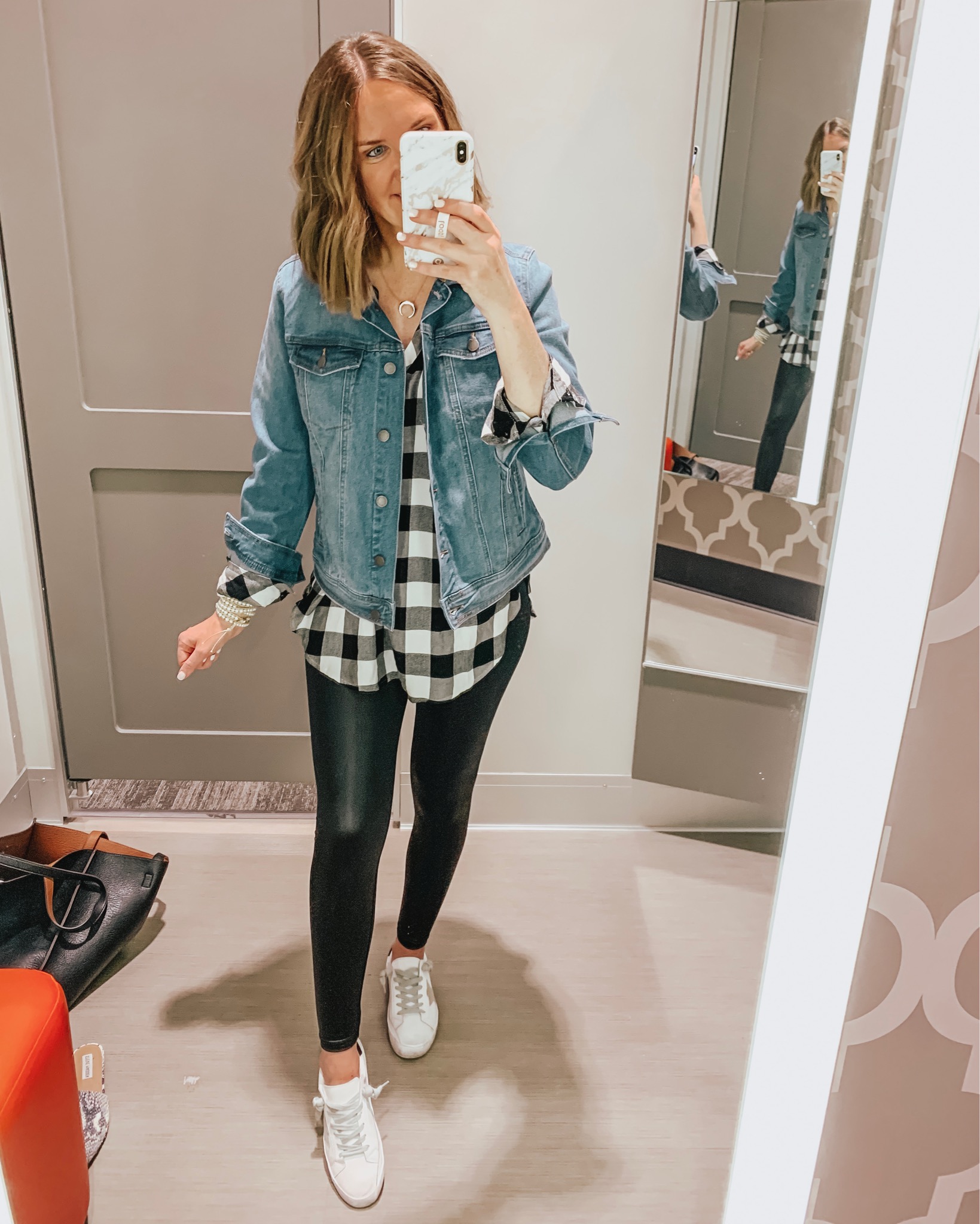 target white denim jacket