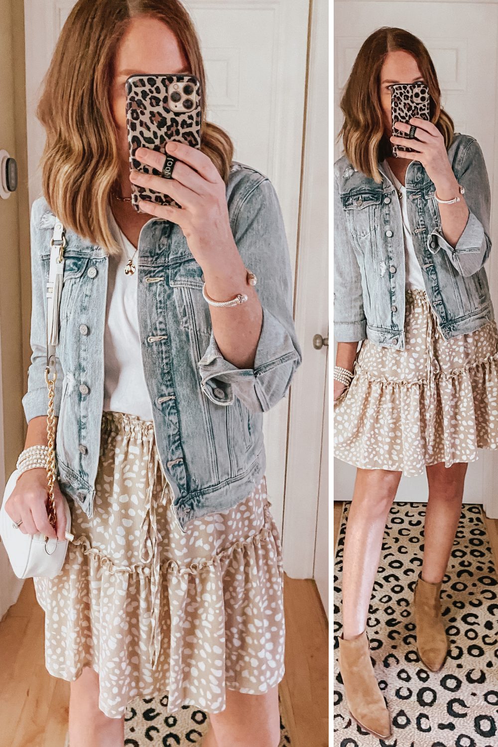 how to style the Amazon ruffle mini skirt for fall