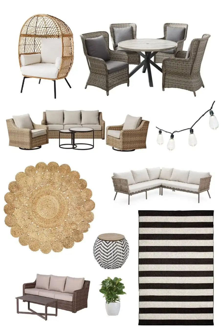 Patio on a Budget Ideas, Decorate for Under $1000, affordable patio decor from Walmart