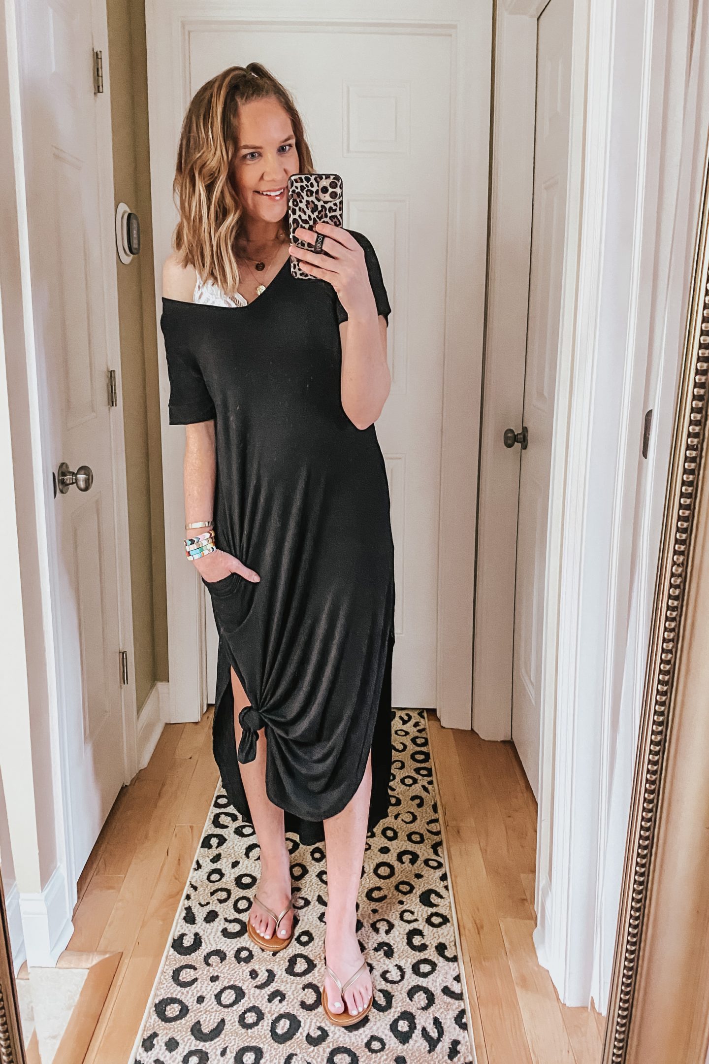 12 Ways to Style a Casual Black Maxi Dress - Wishes & Reality