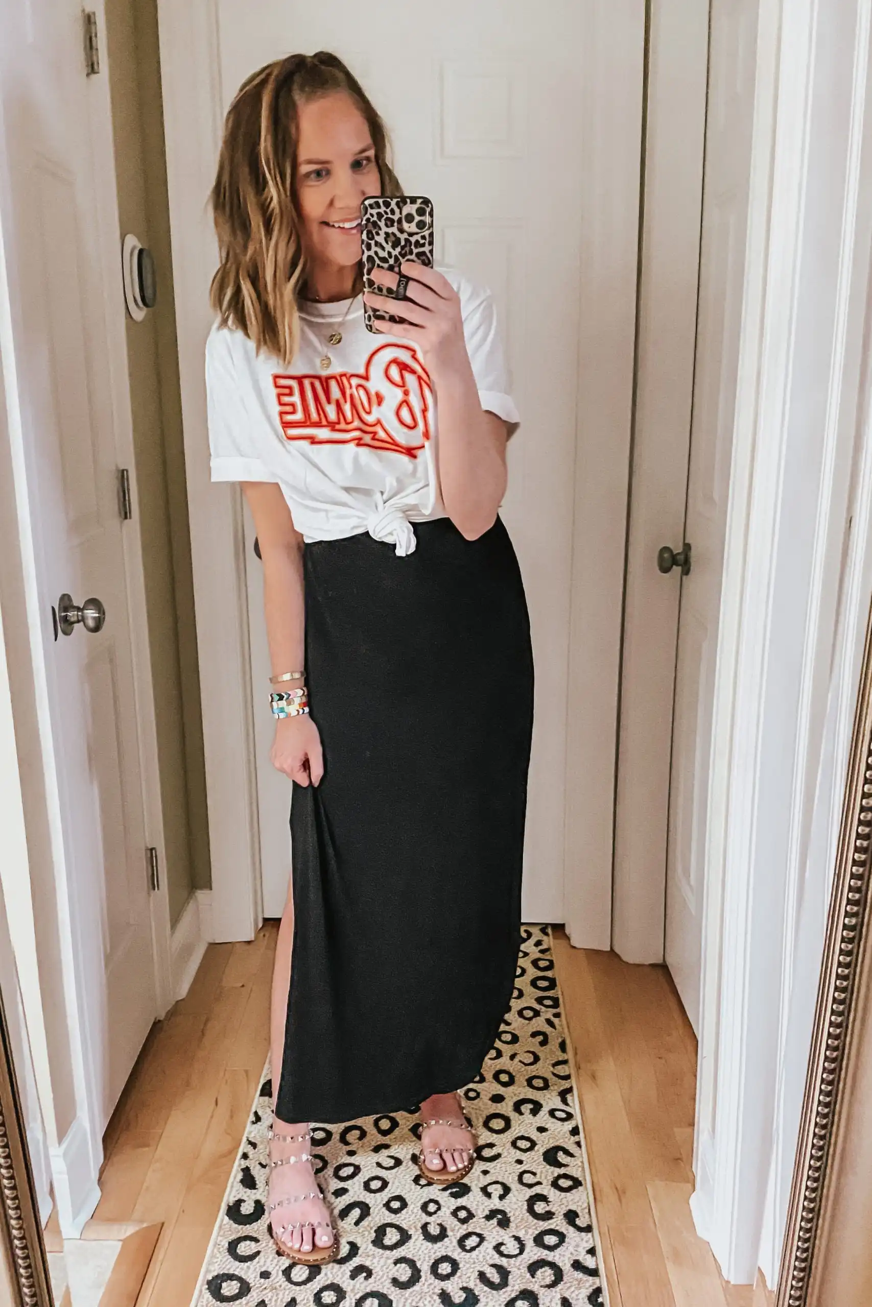 graphic tee maxi dress