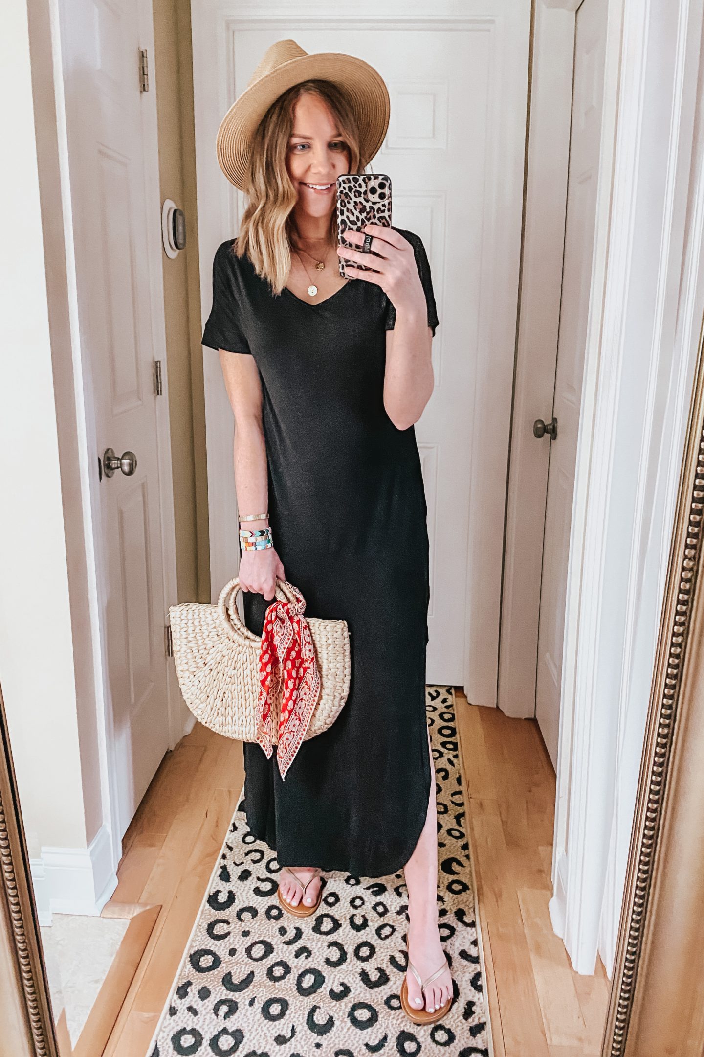 how to style casual black maxi dress