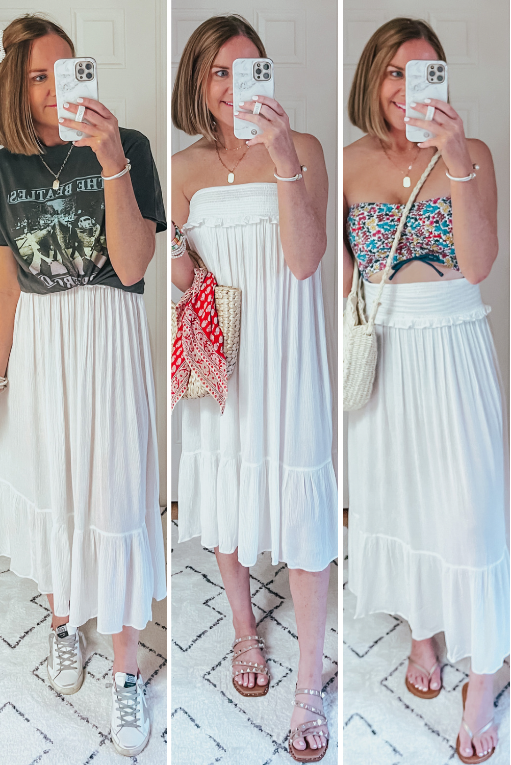 Six Ways to Style a White Maxi Skirt with Walmart Wishes Reality